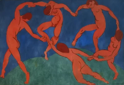 Henri Matisse, La Danse (II), 1910, The State Hermitage Museum, St. Petersburg. Yağlıboya, resim. 